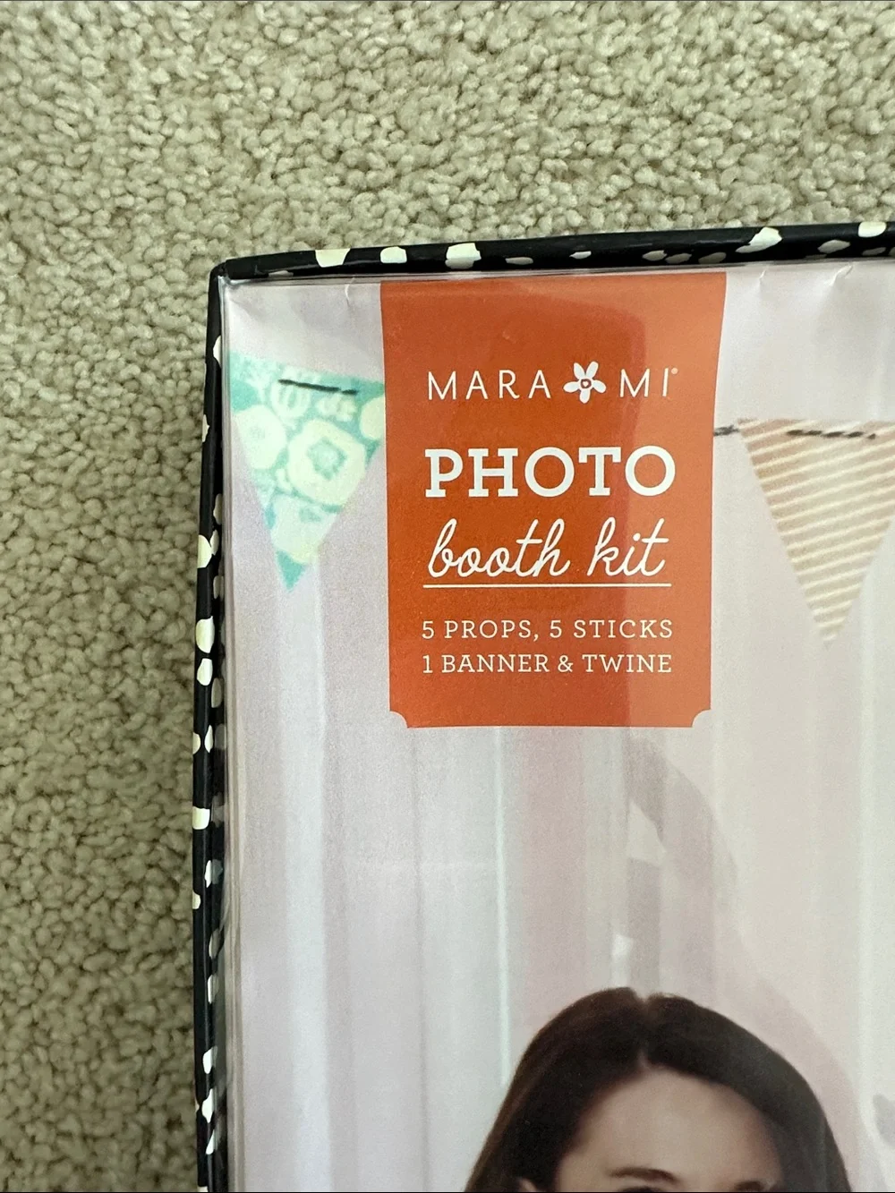 Pink Photo Booth Props Kit - Party Banner & Assorted Pink Props